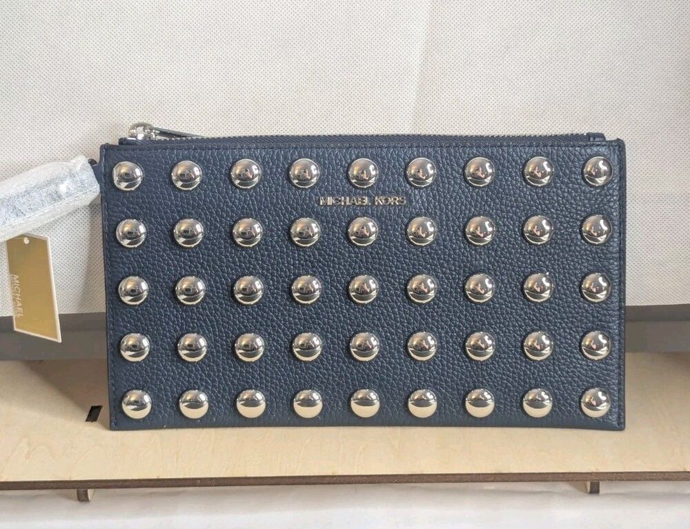 Michael Kors Jetset Studded Pouch - Navy